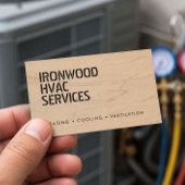 HVAC met vette sjabloonletters Visitekaartje