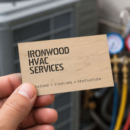 HVAC met vette sjabloonletters Visitekaartje
