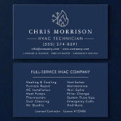 HVAC Navy Blue Silver  Visitekaartje