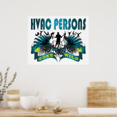 HVAC Personen krijgen Wild Poster (Keuken)