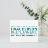 HVAC Persoon 3% Talent Briefkaart (Staand voorkant)
