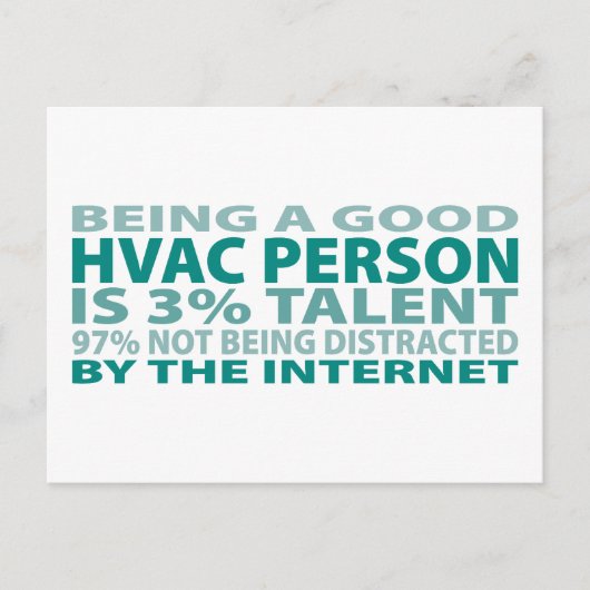 HVAC Persoon 3% Talent Briefkaart (Voorkant)