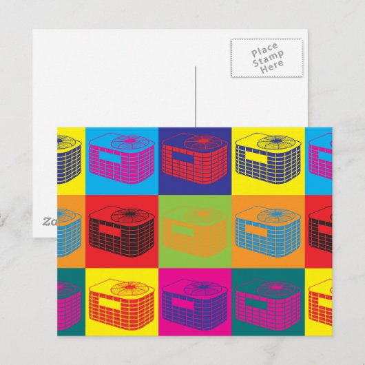 HVAC Pop Art Briefkaart (Voorkant / Achterkant)