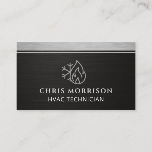 HVAC QR Code Heating Cooling Specialist Visitekaartje (Voorkant)