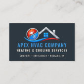 HVAC QR-code professionele diensten Visitekaartje (Voorkant)