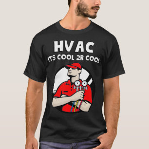 HVAC-reparatiekool om koel te worden en AC van de  T-shirt