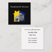 HVAC Residential Commercial AC Repair Vierkante Visitekaartje (Voorkant / Achterkant)