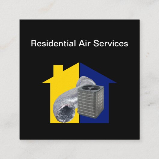 HVAC Residential Commercial AC Repair Vierkante Visitekaartje (Voorkant)