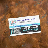 HVAC Service (Eigen logo, naam, QR-code, slogan) Magnetisch Visitekaartje