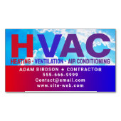 HVAC Service (Heating, Cooling, Air Conditioning) Magnetisch Visitekaartje (Voorkant)