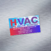 HVAC Service (Heating, Cooling, Air Conditioning) Magnetisch Visitekaartje (Voorbeeld)