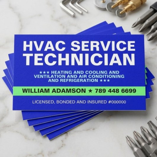 HVAC Service Technicus Functie Visitekaartje