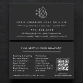 HVAC Services Black Silver QR Code Visitekaartje