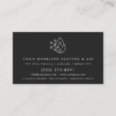HVAC Services Black Silver QR Code Visitekaartje (Voorkant)
