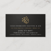 HVAC Services Company Black Gold Metallic Visitekaartje (Voorkant)