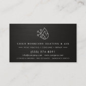 HVAC Services Metallic QR Code Visitekaartje (Voorkant)