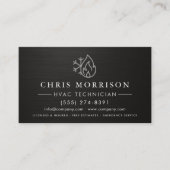 HVAC Services QR Code Black Visitekaartje (Voorkant)