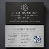 HVAC Services QR Code Black Visitekaartje