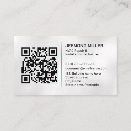 HVAC-services Visitekaartje (Achterkant)