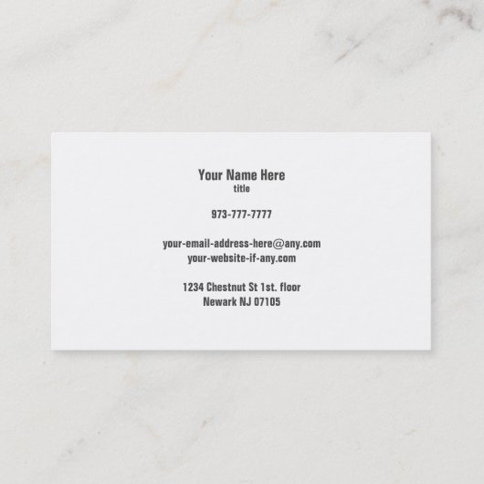 HVAC Slogans Visitekaartjes (Achterkant)