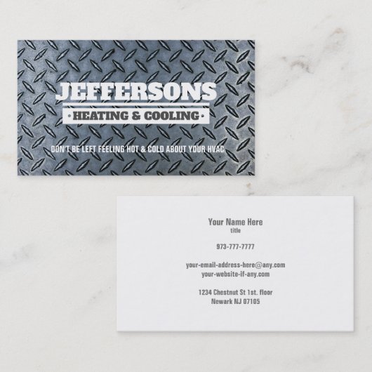 HVAC Slogans Visitekaartjes (Voorkant / Achterkant)