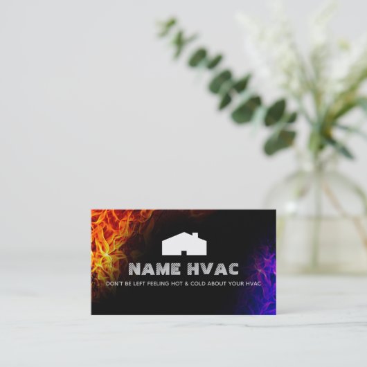 HVAC Slogans Visitekaartjes (Staand voorkant)