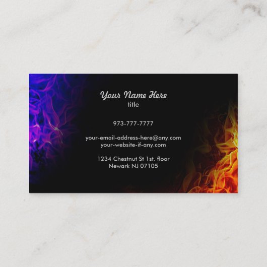 HVAC Slogans Visitekaartjes (Achterkant)