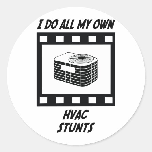 HVAC Stunts Ronde Sticker (Voorkant)