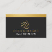 HVAC Tech AC Heating Cooling Heat Service  Visitekaartje (Voorkant)