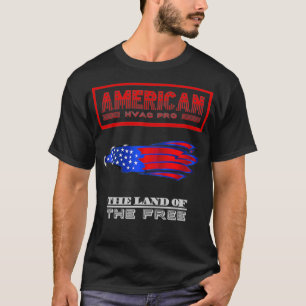 HVAC Tech American Pride Eagle USA Mechanic T-shir T-shirt