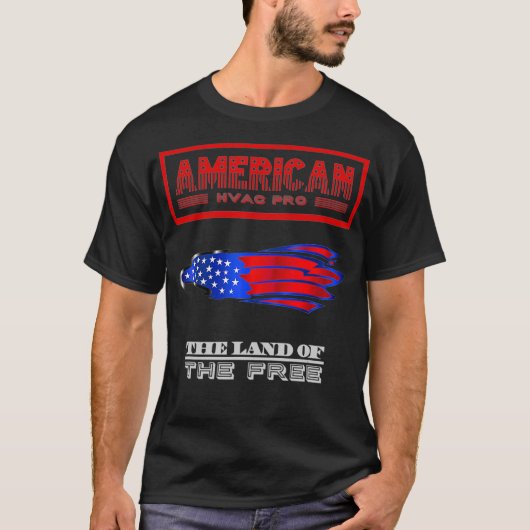 HVAC Tech American Pride Eagle USA Mechanic T-shir T-shirt (Voorkant)
