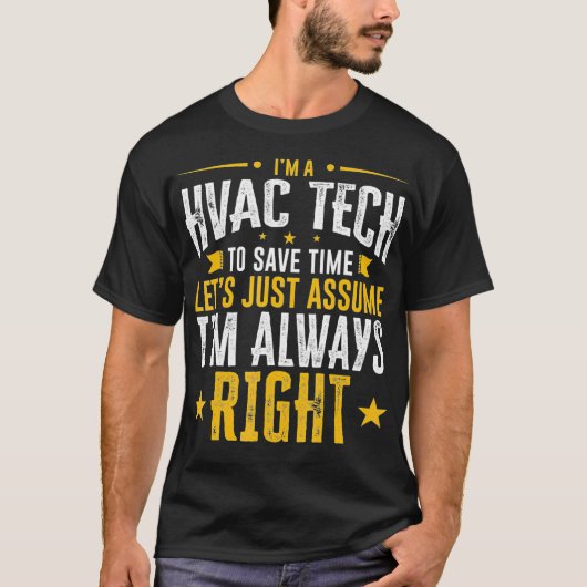 HVAC Tech Cadeautijd sparen veronderstel me juist  T-shirt (Voorkant)
