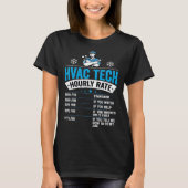 HVAC Tech Hourly Rate Mens HVAC Technician T-shirt (Voorkant)