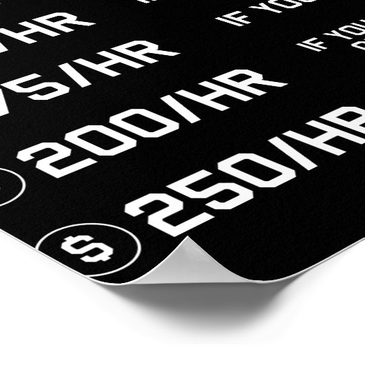 HVAC Tech Hourly Rate T Shirt Poster (Hoek)