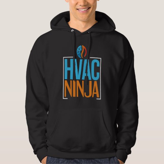HVAC Tech   HVAC Ninja Humor HVAC Mechanic Hoodie (Voorkant)