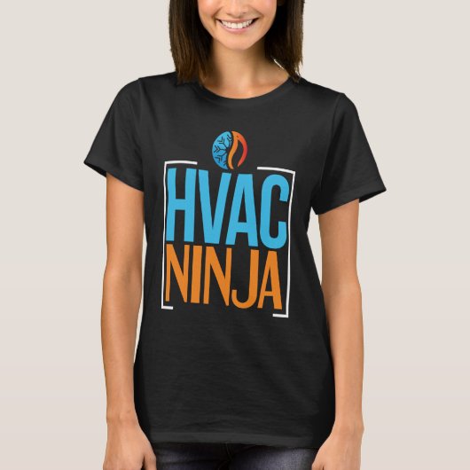 HVAC Tech   HVAC Ninja Humor HVAC Mechanic T-shirt (Voorkant)