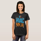 HVAC Tech   HVAC Ninja Humor HVAC Mechanic T-shirt (Voorkant volledig)