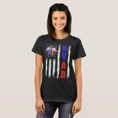 HVAC Tech US-vlagtechnicus T-shirt (Voorkant volledig)