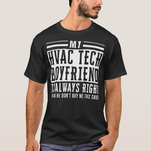 Hvac Tech Vriendin Apparel Cute Technicians Des T-shirt (Voorkant)