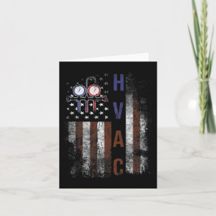 HVAC Techniacian Mannen Amerikaanse vlag Amerikaan Kaart