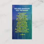 HVAC-technici en -aannemers | beroeps Visitekaartje (Achterkant)