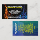 HVAC-technici en -aannemers | beroeps Visitekaartje (Voorkant / Achterkant)