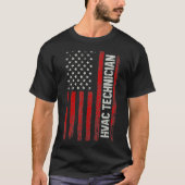 HVAC Technician Amerikaanse vlag hvac _1 T-shirt (Voorkant)