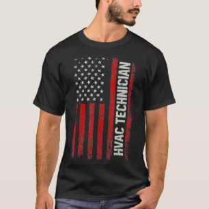 HVAC Technician Amerikaanse vlag hvac _1 T-shirt