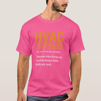 HVAC Technician Definition Mechanic Repairman T-shirt