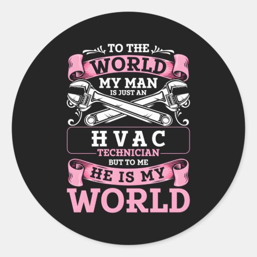 HVAC Technician Friend gecertificeerde HVAC Tech Ronde Sticker (Voorkant)