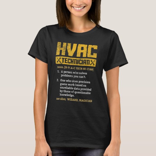 HVAC Technician Graphic Distressed T-shirt (Voorkant)