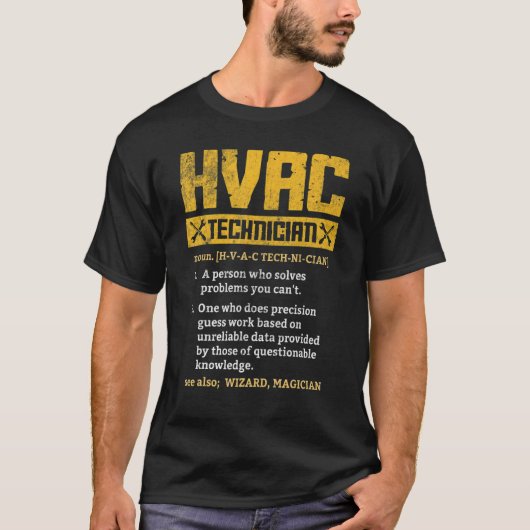 HVAC Technician  Graphic Distressed T-shirt (Voorkant)