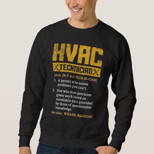 HVAC Technician  Graphic Distressed Trui (Voorkant)