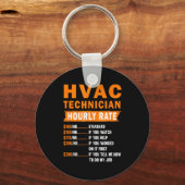 Hvac Technician Hourly Rate Funny Hvac Mechanic Sa Sleutelhanger (Voorkant)